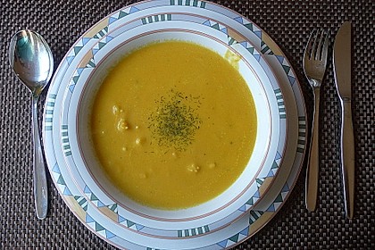 Möhrensuppe mit Krabben 5