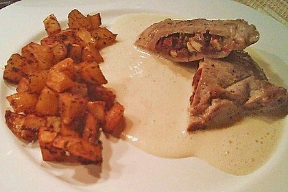 Kalbsschnitzel mit Tomaten - Mozzarella - F&uuml;llung
