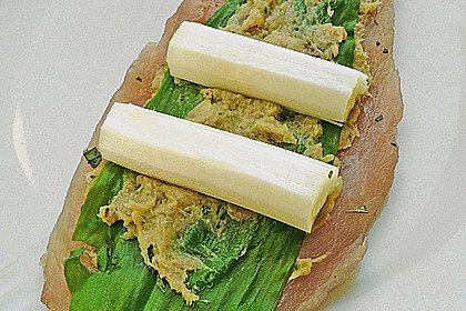 Kaninchen - Spargel - Rouladen mit B&auml;rlauch 1