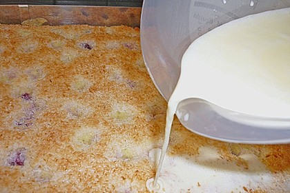 Buttermilch - Kokos - Kuchen mit Kirschen 2