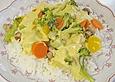 Gem&uuml;se in Curryjoghurt