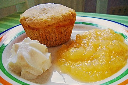 Schnelle vegane Apfel- oder Heidelbeermuffins 1