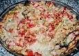 Nicoises pikanter Tomaten - Huhn - Auflauf