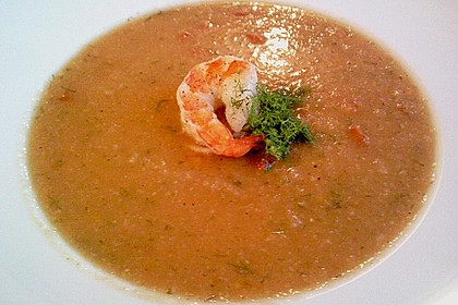Fenchel - Tomaten - Suppe mit Garnelen