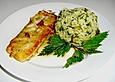 Nesselreis mit Rosmarin-Zitrone Fisch