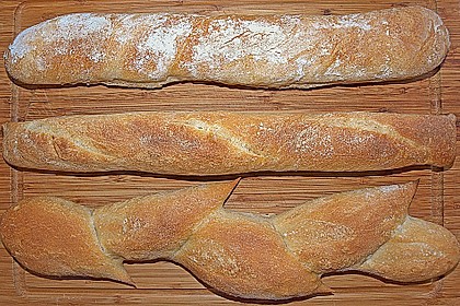 Baguette mit Sauerteig und Vorteig 5