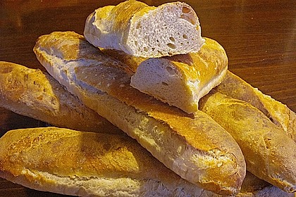 Baguette mit Sauerteig und Vorteig 15