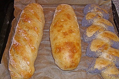 Baguette mit Sauerteig und Vorteig 17