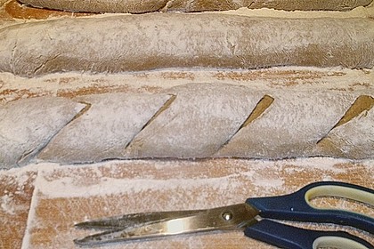 Baguette mit Sauerteig und Vorteig 19