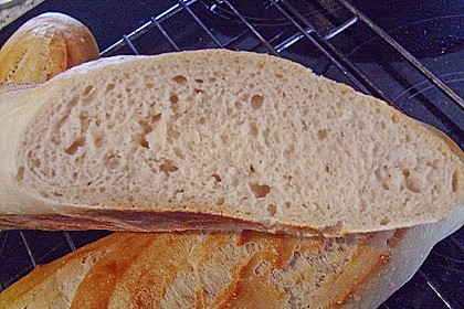 Baguette mit Sauerteig und Vorteig 24