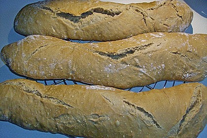 Baguette mit Sauerteig und Vorteig 27