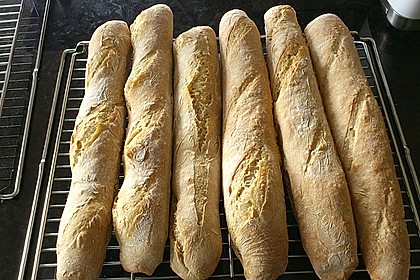 Baguette mit Sauerteig und Vorteig 32
