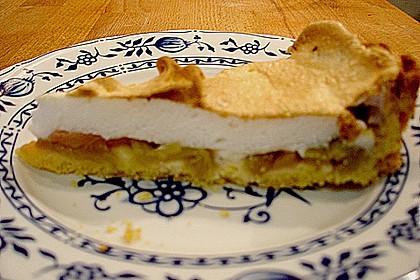 Rhabarberkuchen mit  Meringenguss (Baiserhaube) 1