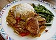 Schweinemedaillons mit Frischk&auml;se - Joghurt - So&szlig;e