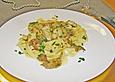 Spaghetti mit Fisch und Pilzen