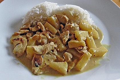 H&auml;hnchen - Ananas - Curry mit Kokosmilch 4