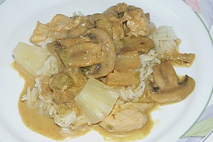 H&auml;hnchen - Ananas - Curry mit Kokosmilch 6