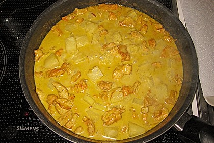 H&auml;hnchen - Ananas - Curry mit Kokosmilch 14