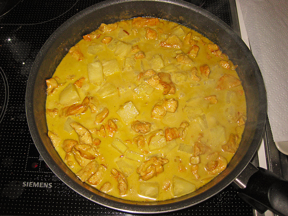 Hähnchen-Ananas-Curry mit Kokosmilch (Rezept mit Bild) | Chefkoch.de