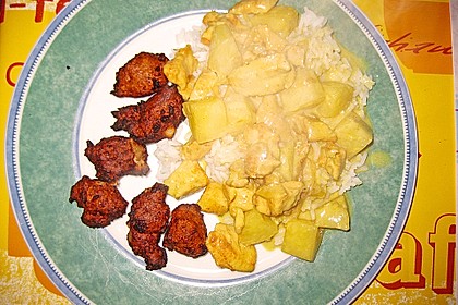 H&auml;hnchen - Ananas - Curry mit Kokosmilch 15