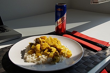 H&auml;hnchen - Ananas - Curry mit Kokosmilch 18