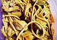 Curryh&auml;hnchen mit Vollkornspaghetti