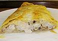 Bl&auml;tterteigstrudel mit Champignons und Spargel