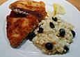 Gef&uuml;lltes Schnitzel mit Zitronenrisotto