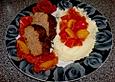 Hackbraten mit Paprikagem&uuml;se