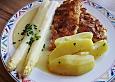 Rotbarschfilet mit Ei - Mandel - Kruste