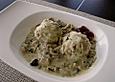 Semmelkn&ouml;del mit Pilzragout