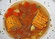 Leckere Rindfleisch - Maiskolben Suppe