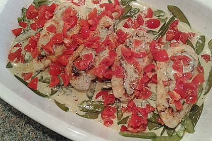 H&auml;hnchenfilet in Pesto - So&szlig;e