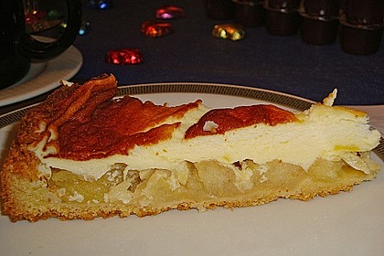 Apfelkuchen mit Rahmguss und Rumrosinen 1