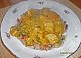 H&uuml;hnerbrust in Ananas - Curry - Sauce
