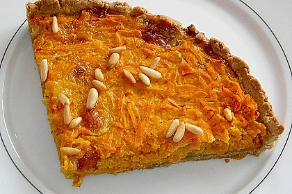 Herzhafter K&uuml;rbis - K&auml;se - Kuchen vom Blech 1