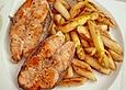 Gebratene Spargel mit Lachssteaks