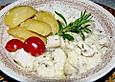 T&ouml;ginger Champignon -  Fisch - Ragout