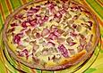 Rhabarber - Mandelkuchen mit Schmandguss