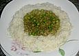 Gehacktes Rindfleisch mit Erbsen und Curry