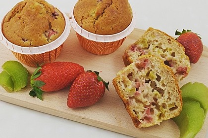 Erdbeer - Rhabarber - Muffins 1