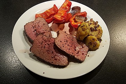 Rinderbraten mit Niedrigtemperatur gegart 4