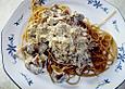 Pilzragout auf Vollkornspaghetti