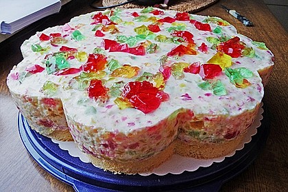 Bunte G&ouml;tterspeise - Torte