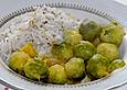 Rosenkohl - Orangen - Curry mit Cashewreis