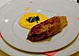 Kohlroulade an einer Sauce Bearnaise