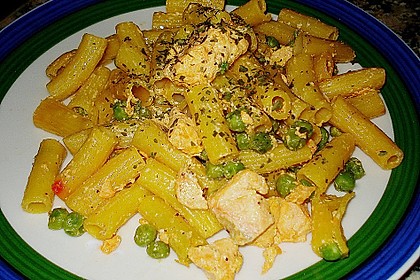 Nudeln mit Lachs