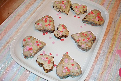 Brownie - Herzen mit M & Ms