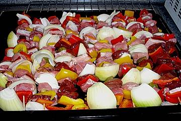 Schaschlik mit Leber