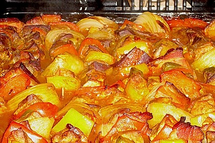 Schaschlik mit Leber 1
